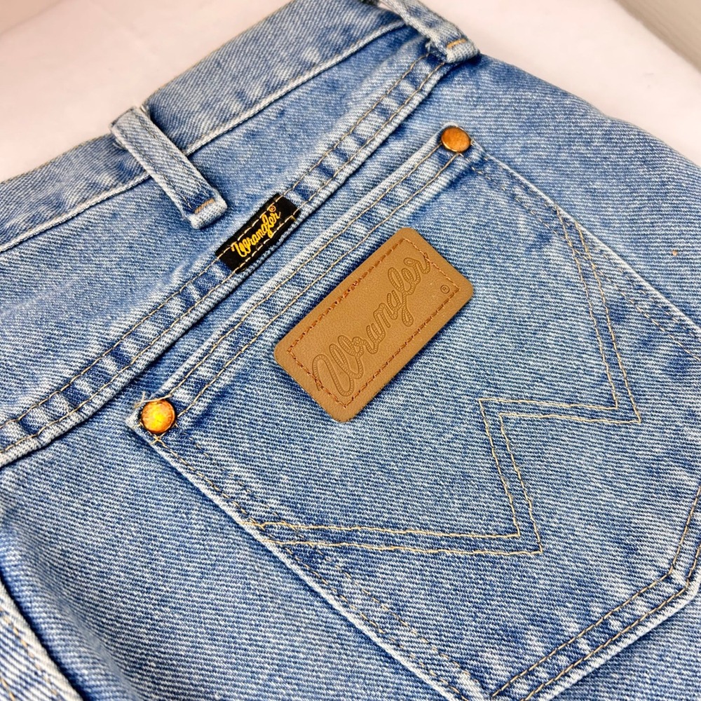 Wrangler Western Farm Cowboy Cut Relaxed Fit Light Wash Denim Jeans Mens‎ 33x32